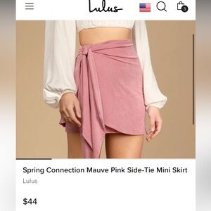 LULUs Connection Mauve Pink Side-Tie Mini Skirt